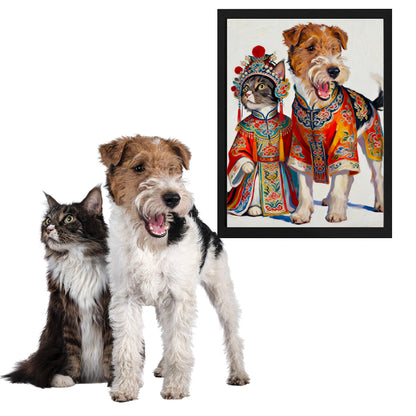 Chinese Opera Style Pet Portrait