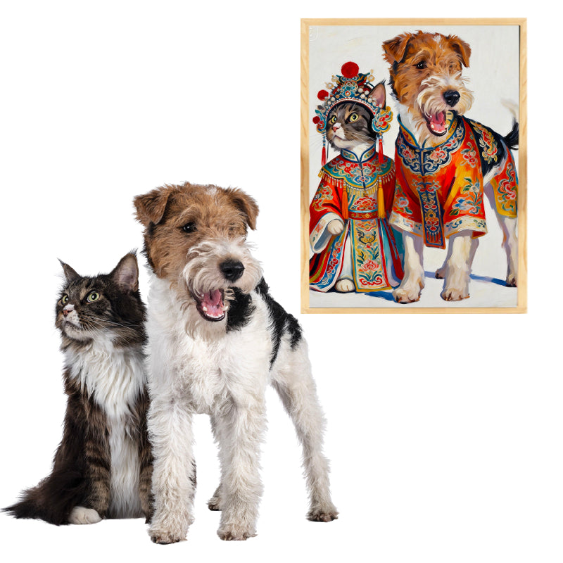 Chinese Opera Style Pet Portrait