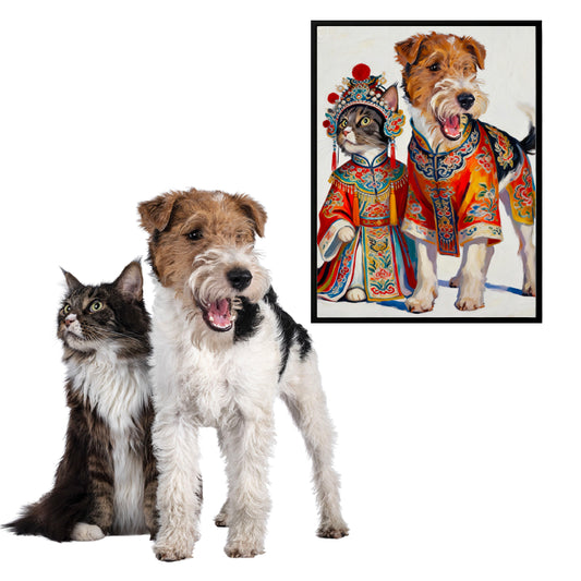 Chinese Opera Style Pet Portrait