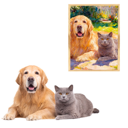 Oil Painting Style Pet Portrait