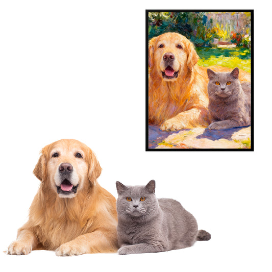 Oil Painting Style Pet Portrait