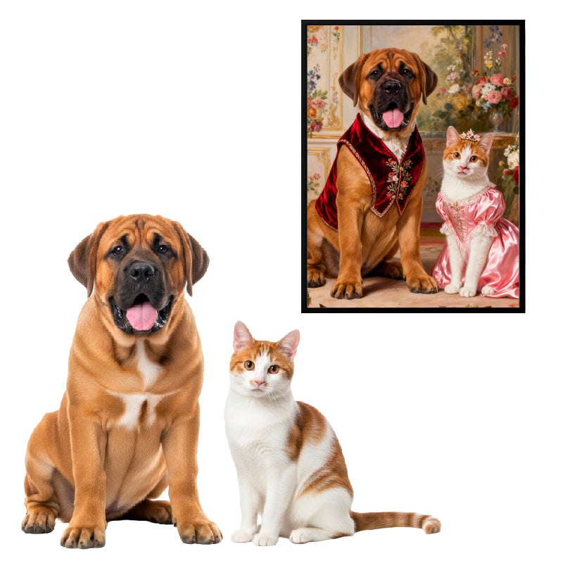 Revival Style Pet Portrait